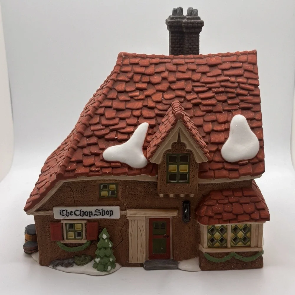 Dept 56 Dickens Village The Chop Shop 58331 Vintage Retired 1995 Box Light EX